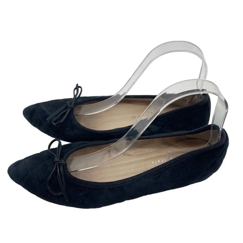 Patricia Green Womens Ballet Shoes Flat Slip On Quilted Pointed Toe Black 36 — image 2 of 8